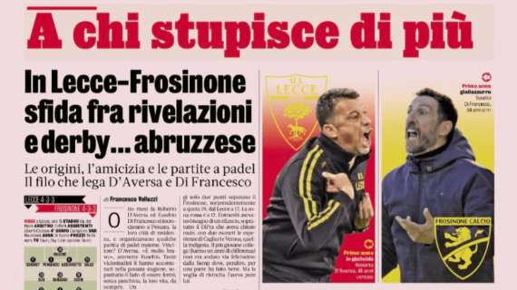 La rassegna stampa su Lecce-Frosinone: i quotidiani in edicola oggi 