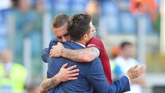 Gli auguri a De Rossi da Di Francesco e Ranieri prima di Frosinone-Cagliari