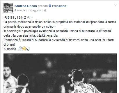 Andrea Cocco è a Frosinone: ecco le sue prime parole da giallazzurro sui social...