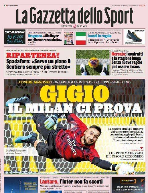 La Gazzetta dello Sport sulla ripartenza della cadetteria: “L'oBiettivo agosto”