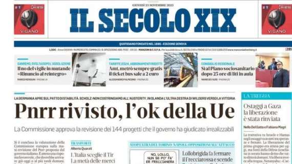 Il Secolo XIX su Frosinone-Genoa: "Le neopromosse non sono più materassi"