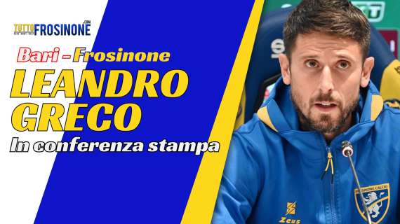 Frosinone, le parole in conferenza stampa di Leandro Greco - Video