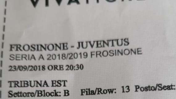 BIGLIETTERIA - La vendita per Frosinone-Juventus scatta domani ma circolano già dei biglietti - AGGIORNAMENTO