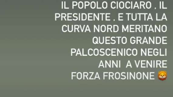 Frosinone in A, l'ex Soddimo su Instagram felice per i canarini