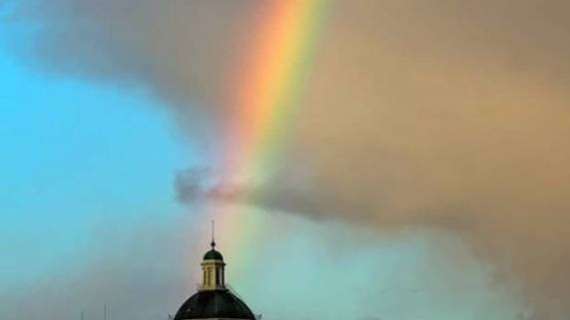 L'arcobaleno 'benedice' il Frosinone: compare sul cielo di Venezia durante il vantaggio canarino