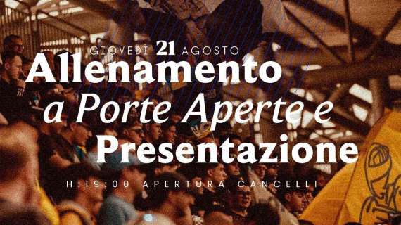 Frosinone, giovedì allenamento a porte aperte e presentazione squadra 