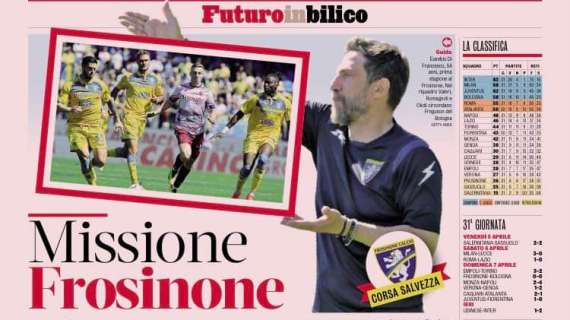 Rassegna Stampa, la GdS sul Frosinone: "Missione Frosinone"