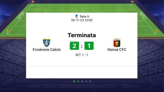 Ti sei perso Frosinone-Genoa, scopri come sapere tutto sul match!