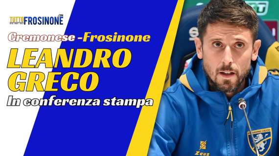 Frosinone, le parole in conferenza stampa di Leandro Greco - Video