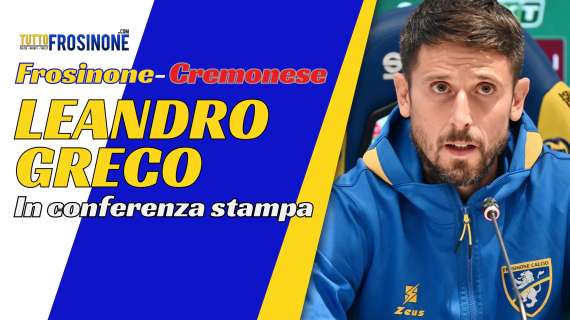 Frosinone, le parole in conferenza stampa di Leandro Greco - Video