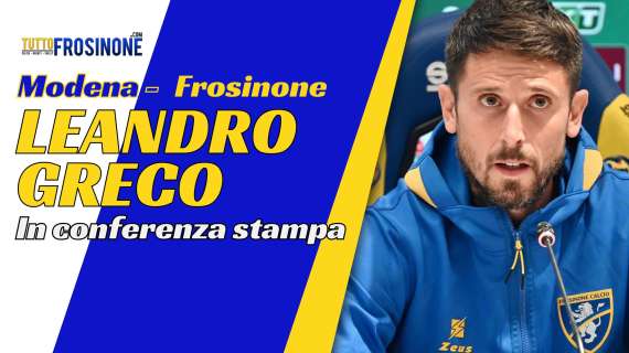 Frosinone, le parole in conferenza stampa di Leandro Greco - Video