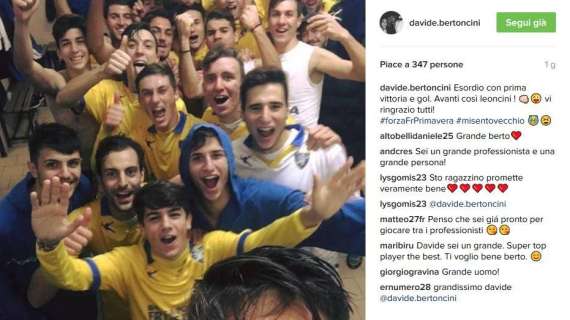 CURIOSITA' - Quel selfie di Bertoncini con la Primavera che vale più di mille parole...