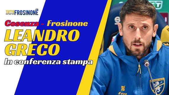 Frosinone, le parole in conferenza stampa di Leandro Greco - Video