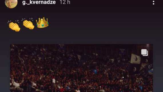 Napoli-Udinese 4-1, Kvernadze fa i complimenti a kvaratskhelia su Instagram per il gol