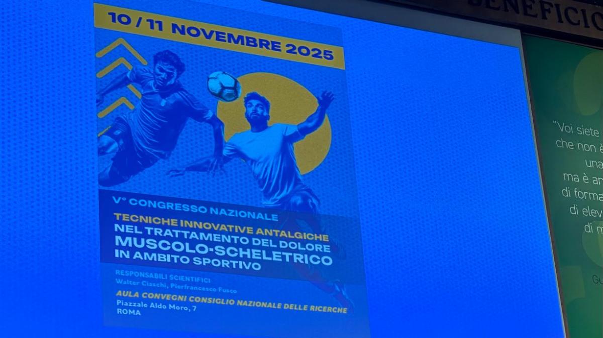 Congresso nazionale sulle “Tecniche innovative antalgiche nel trattamento del dolore muscolo-scheletrico in ambito sportivo”