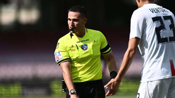 Serie B, le designazioni arbitrali della 3^giornata: Padova-Frosinone affidata al signor Davide Di Marco di Roma