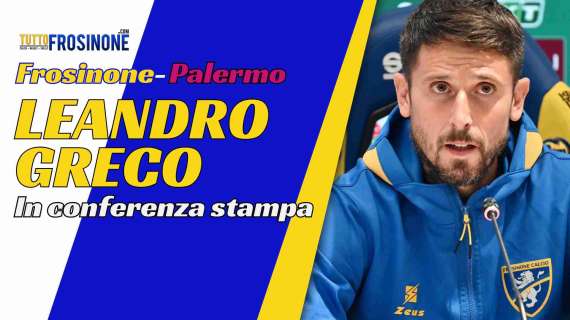 Frosinone, le parole in conferenza stampa di Leandro Greco - Video