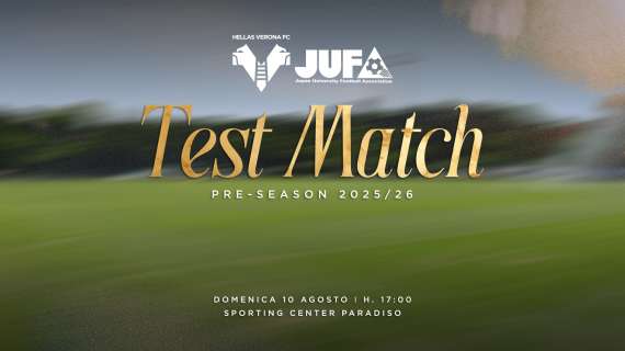 Hellas Verona: domenica 10 agosto amichevole con la Japan University