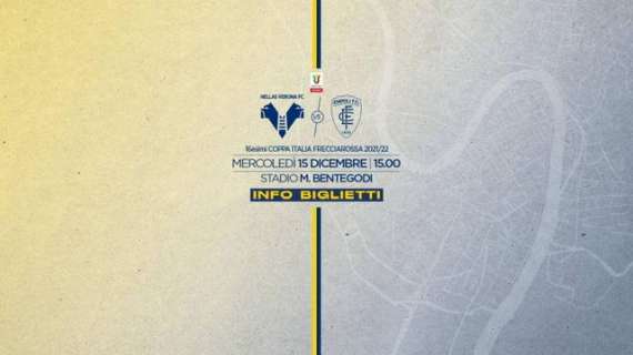 Coppa Italia Verona - Empoli, info biglietti 