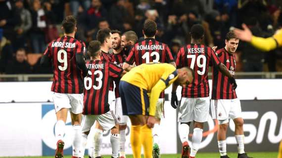 Prima vittoria del Milan contro il Verona in Coppa Italia