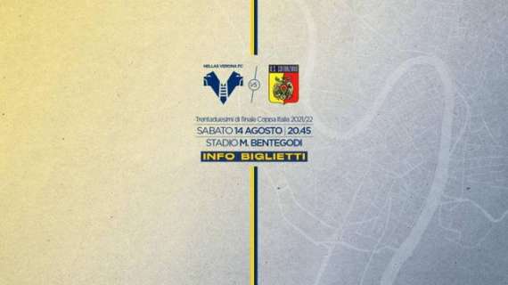 Coppa Italia: Hellas Verona-Catanzaro, info biglietti 