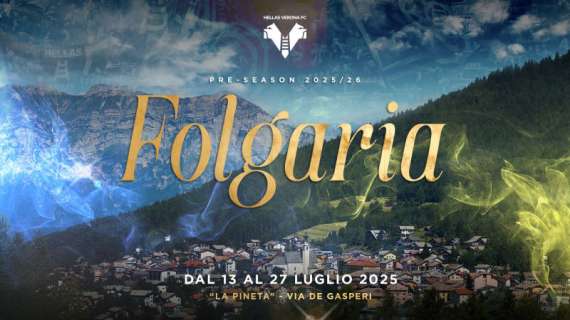 #Folgaria2025: gialloblù in ritiro in Trentino dal 13 al 27 luglio
