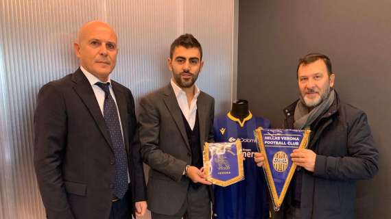 L'Associazione "Veronesi nel mondo" in visita all'Hellas Verona