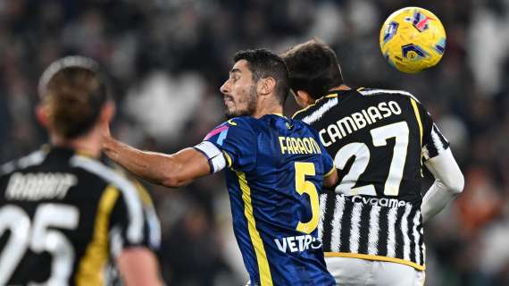 Juventus-Verona 1-0, i gialloblù capitolano all'ultimo battito d'ali del match