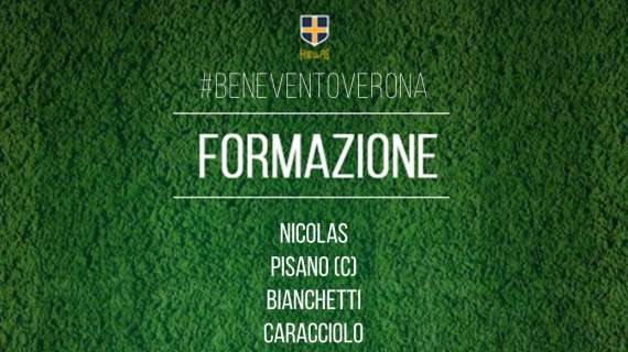 Benevento-Verona, la formazione ufficiale gialloblù