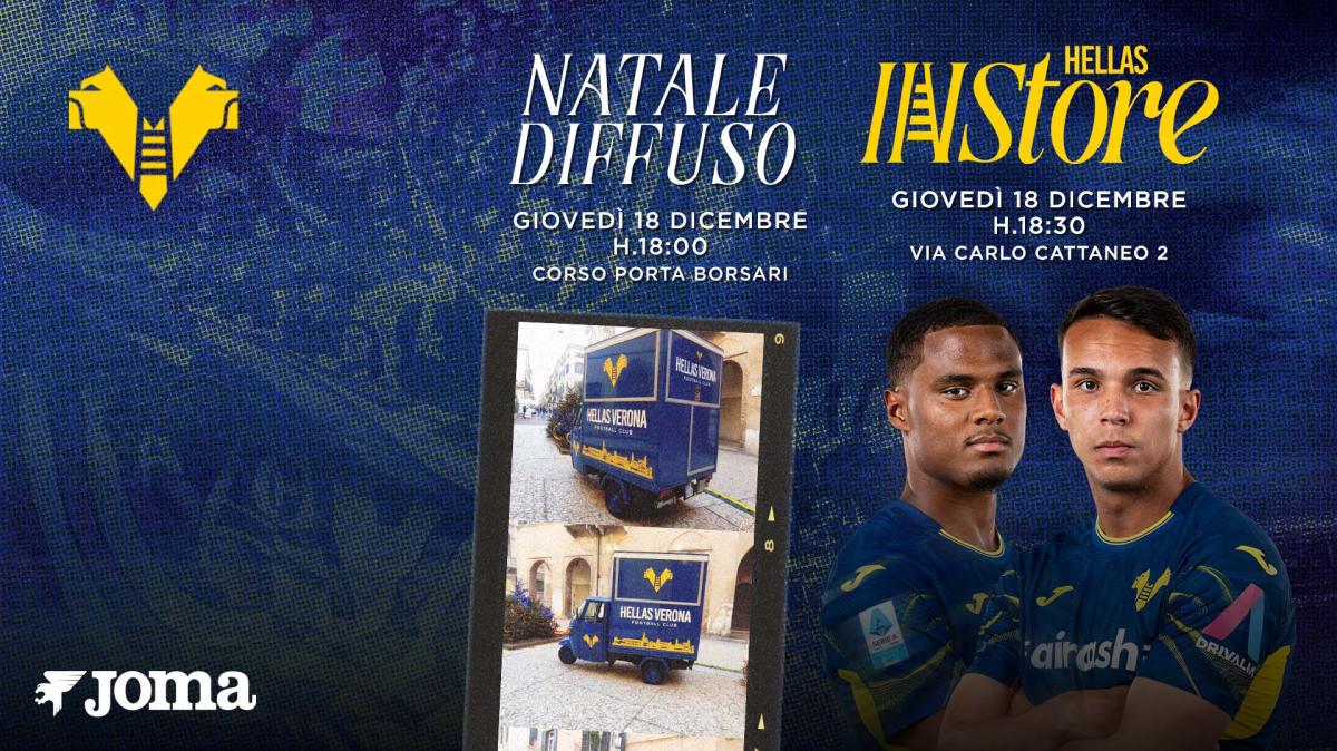 Natale Gialloblù: Giovane e Sarr all'Hellas Store