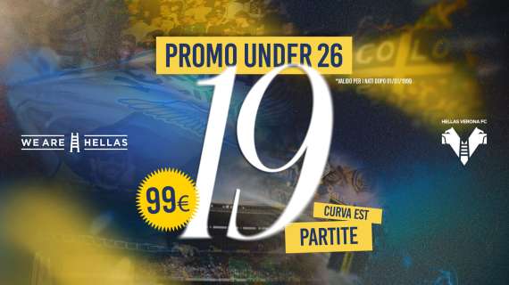 Hellas Verona, stagione 2025/2026: nuova PROMO dedicata agli Under 26