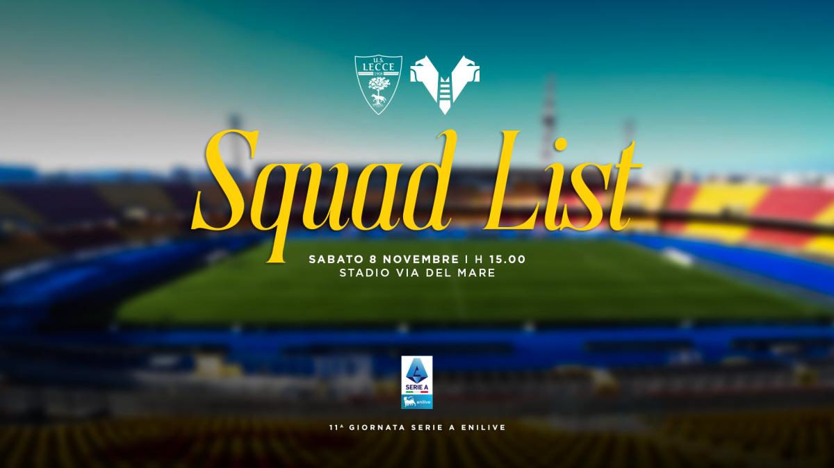 Lecce-Verona: i giocatori gialloblù convocati da Paolo Zanetti