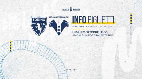 Torino - Verona: info biglietti settore OSPITI