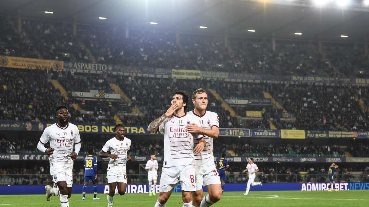 Verona-Milan 1-2, Tonali punisce nel finale un buon Hellas