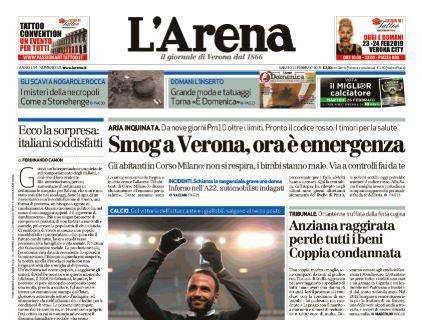 L'Arena: "Pazzini accende il Bentegodi, l'Hellas scala la classifica"