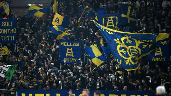 Bologna-Verona: quasi 1.300 i tifosi gialloblù presenti al 'Dall'Ara'