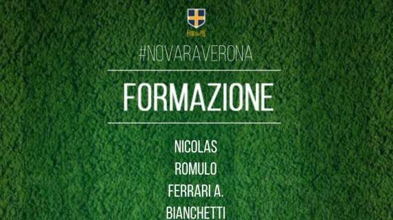 Novara-Verona, le formazioni ufficiali