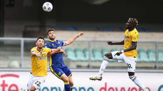 L'Arena: Verona - Udinese, le pagelle dei gialloblù. Sugli scudi Favilli, Zaccagni e Tameze