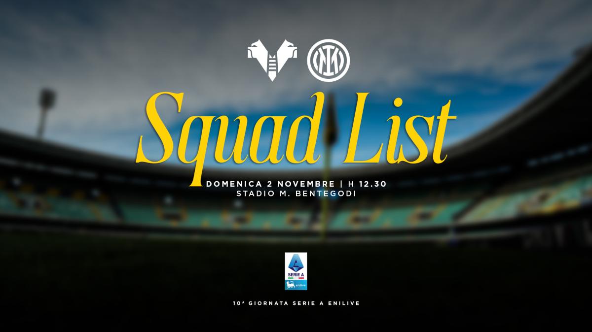 Verona-Inter - i convocati in casa gialloblù