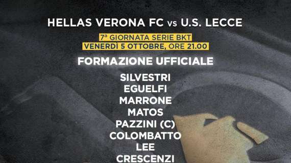 Verona-Lecce, le formazioni ufficiali