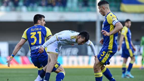 Verona-Napoli 1-2, il tabellino dell'incontro 