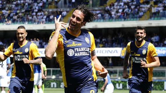 Verona - Sassuolo: il 3-2 del 2015 con la doppietta di Luca Toni