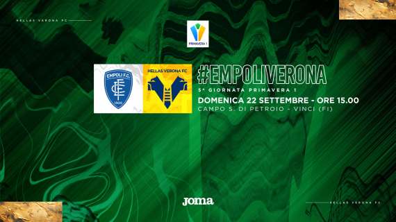 Primavera: gialloblù in campo domenica in Toscana contro l'Empoli, diretta su Sportitalia