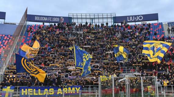L'Arena: Samp - Verona, 210 tifosi al seguito dei gialloblù.