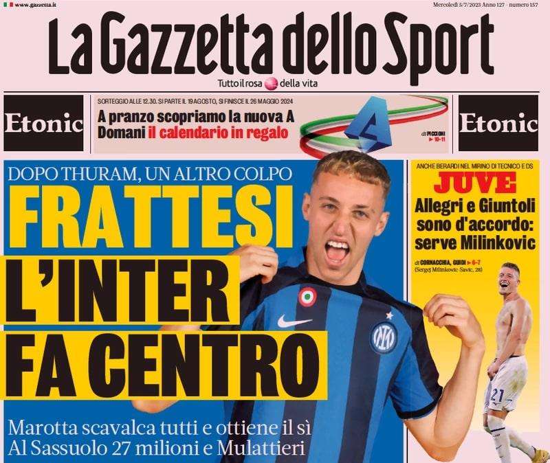 Gazzetta - Allegri e Giuntoli sono d’accordo, serve Milinkovic