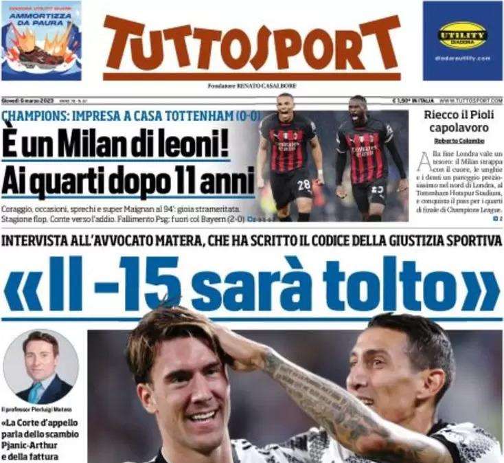 Tuttosport - Il -15 sarà tolto