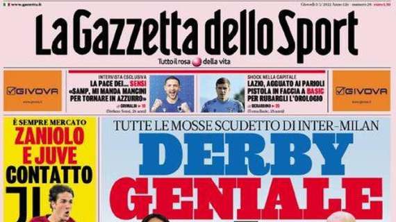  Gazzetta - Derby geniale. Zaniolo e Juve: contatto