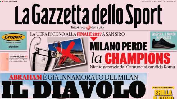 Gazzetta - Milano perde la Champions 