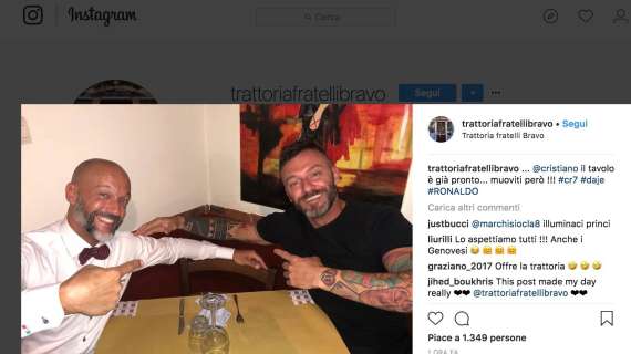 "Cristiano il tavolo è già pronto". I gestori della trattoria "Fratelli Bravo" anticipano un'altra bomba di mercato?