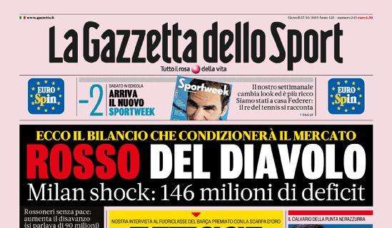 Gazzetta - Milan shock, deficit record